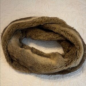 Faux fur infinity scarf